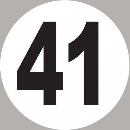 numéro 41 - 10x10cm - Sticker/autocollant numéro 41 - 10x10cm - Sticker/autocollant
