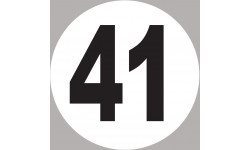 numéro 41 - 15x15cm - Sticker/autocollant