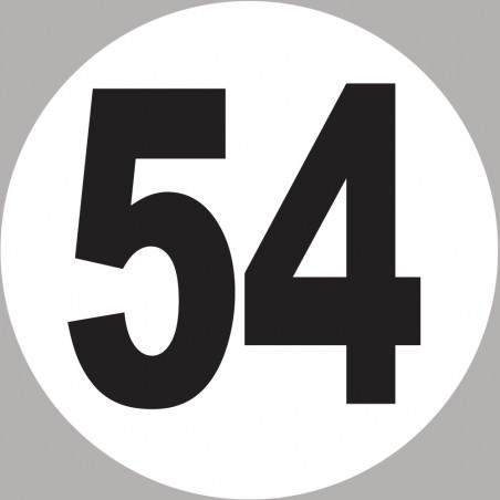 numéro 54 - 10x10cm - Sticker/autocollant numéro 54 - 10x10cm - Sticker/autocollant