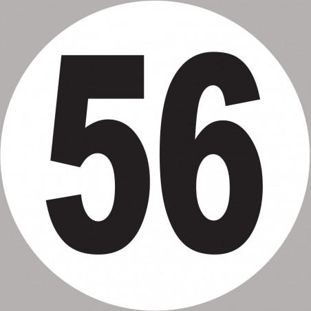 numéro 56 - 20x20cm - Sticker/autocollant numéro 56 - 20x20cm - Sticker/autocollant