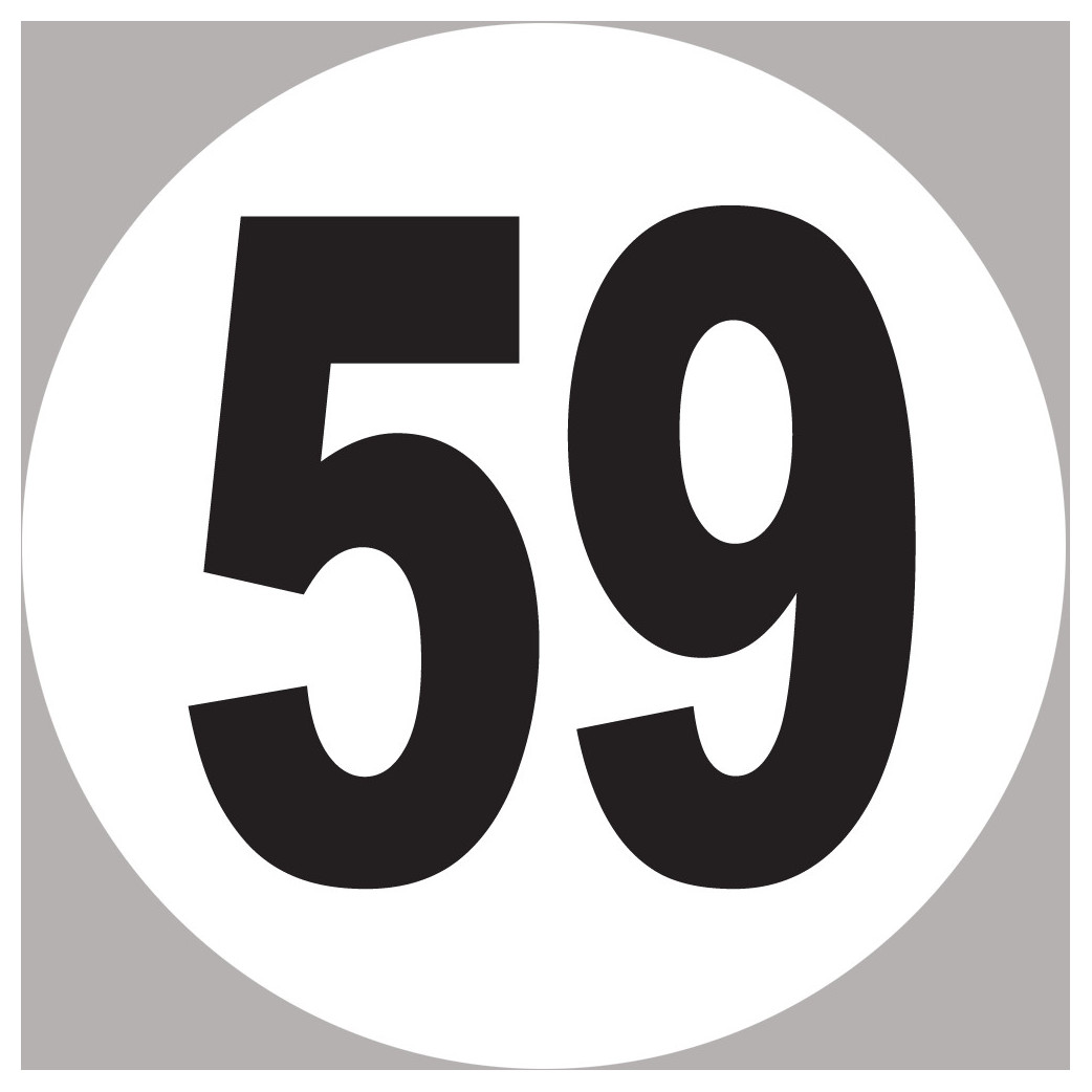 numéro 59 - 5x5cm - Sticker/autocollant