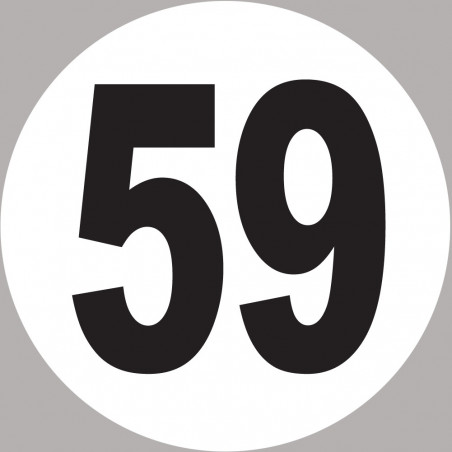 numéro 59 - 10x10cm - Sticker/autocollant numéro 59 - 10x10cm - Sticker/autocollant