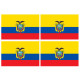 Stickers / autocollants drapeau Équateur 2