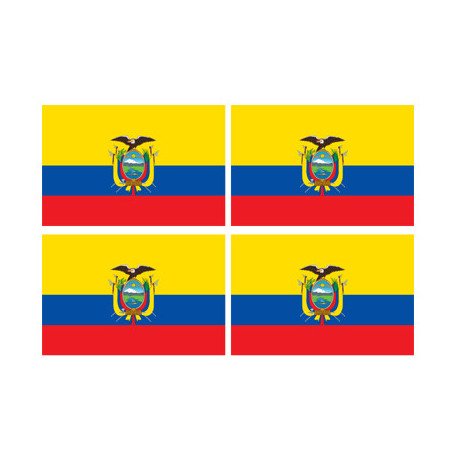 Stickers / autocollants drapeau Équateur 2
