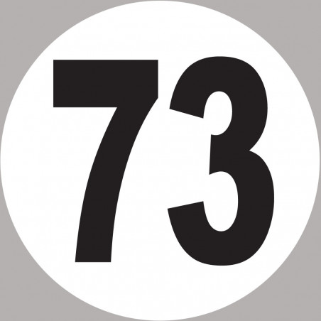 numéro 73 - 20x20cm - Sticker/autocollant numéro 73 - 20x20cm - Sticker/autocollant