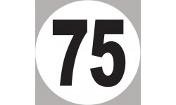 numéro 75 - 20x20cm - Sticker/autocollant