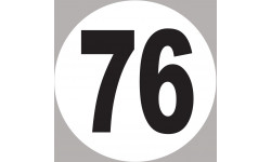 numéro 76 - 5x5cm - Sticker/autocollant