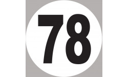 numéro 78 - 5x5cm - Sticker/autocollant
