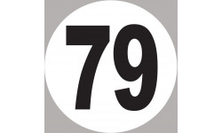 numéro 79 - 5x5cm - Sticker/autocollant