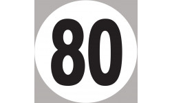 numéro 80 - 5x5cm - Sticker/autocollant