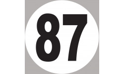 numéro 87 - 20x20cm - Sticker/autocollant