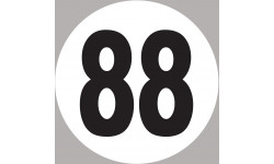 numéro 88 - 5x5cm - Sticker/autocollant