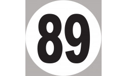numéro 89 - 5x5cm - Sticker/autocollant