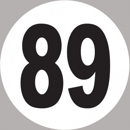 numéro 89 - 5x5cm - Sticker/autocollant