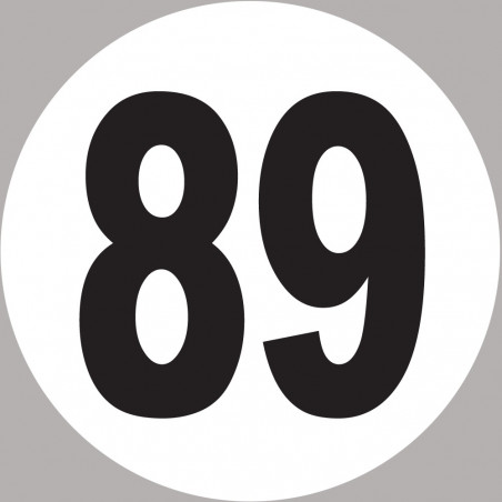 numéro 89 - 5x5cm - Sticker/autocollant numéro 89 - 5x5cm - Sticker/autocollant