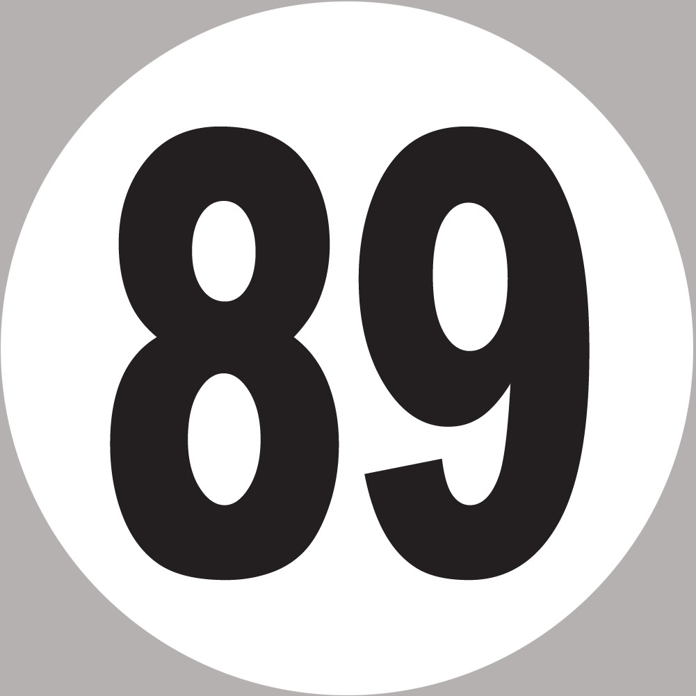 numéro 89 - 5x5cm - Sticker/autocollant