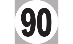 numéro 90 - 5x5cm - Sticker/autocollant