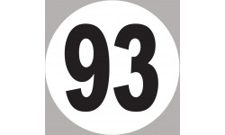 numéro 93 - 5x5cm - Sticker/autocollant