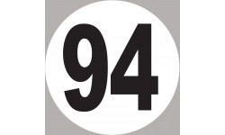 numéro 94 - 5x5cm - Sticker/autocollant