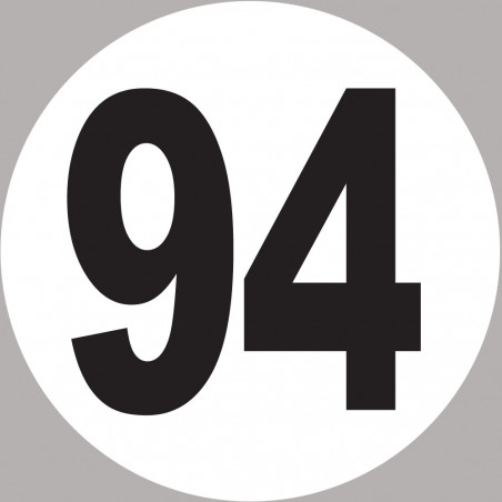 numéro 94 - 10x10cm - Sticker/autocollant numéro 94 - 10x10cm - Sticker/autocollant