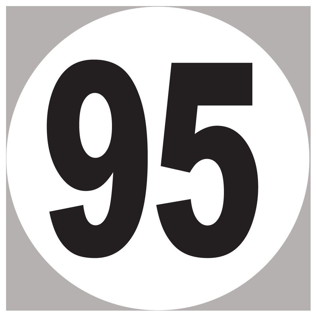 numéro 95 - 5x5cm - Sticker/autocollant