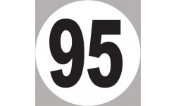 numéro 95 - 15x15cm - Sticker/autocollant