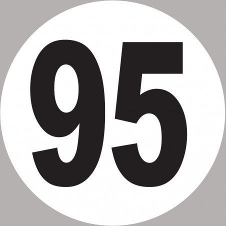 numéro 95 - 20x20cm - Sticker/autocollant numéro 95 - 20x20cm - Sticker/autocollant