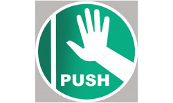 Push the door - 15cm - Sticker/autocollant