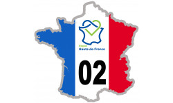 02 France région Hauts-de-France - 5x5cm - Sticker/autocollant