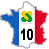 FRANCE 10 Région Champagne - 10x10cm - Sticker/autocollant