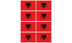 Drapeau Albanie (8 fois 9.5x6.3 cm) - Sticker/autocollant