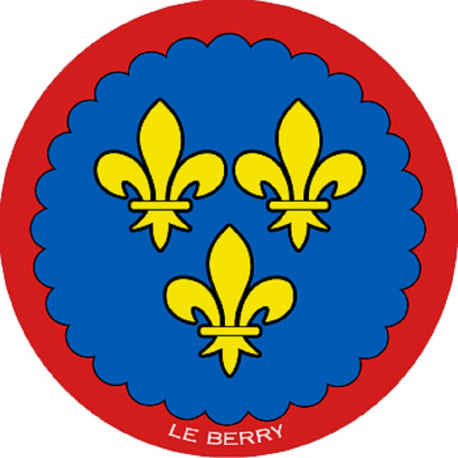 Blason du Berry - 15 cm - Sticker/autocollant
