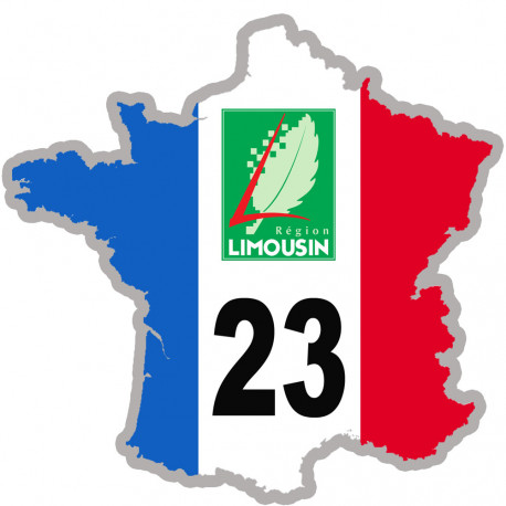 FRANCE 23 Région Limousin - 20x20cm - Sticker/autocollant