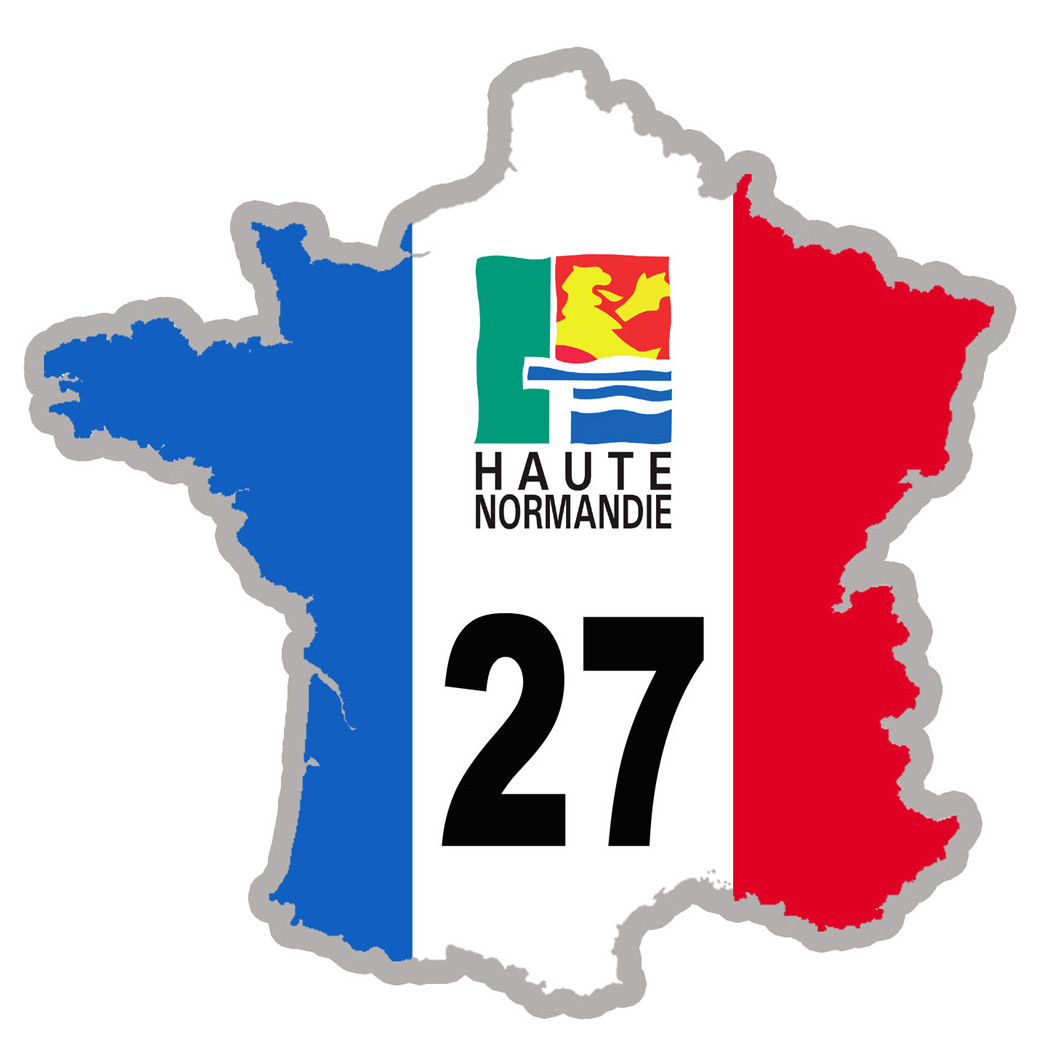 FRANCE 27 Haute Normandie - 15x15cm - Sticker/autocollant