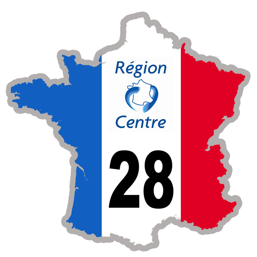 FRANCE 28 région Centre - 15x15cm - Sticker/autocollant
