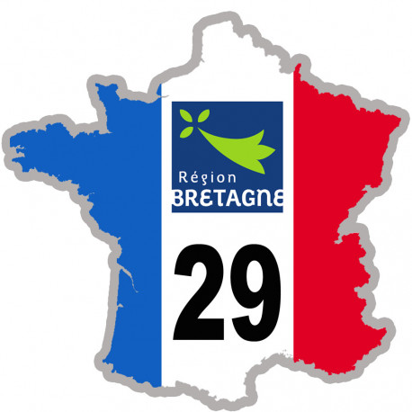 FRANCE 29 région Bretagne - 5x5cm - Sticker/autocollant
