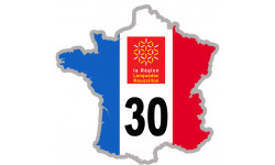 FRANCE 30 région Languedoc Roussillon - 5x5cm - Sticker/autocollant