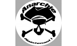 anarchiste blanc - 15x15cm - Sticker/autocollant