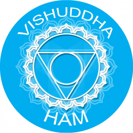 chakra HAM VISHUDDHA - 5cm - Sticker/autocollant