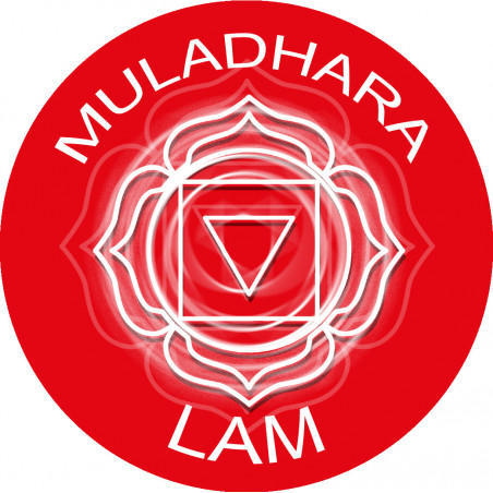 chakra LAM MULADHARA - 15cm - Sticker/autocollant chakra LAM MULADHARA - 15cm - Sticker/autocollant