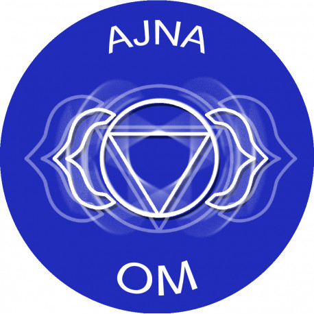 chakra OM AJNA - 10cm - Sticker/autocollant