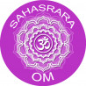 chakra OM SAHASRARA - 10cm - Sticker/autocollant