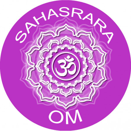 Sticker / autocollant : chakra OM SAHASRARA - 20cm