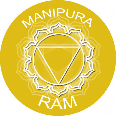 chakra RAM MANIPURA - 5cm - Sticker/autocollant