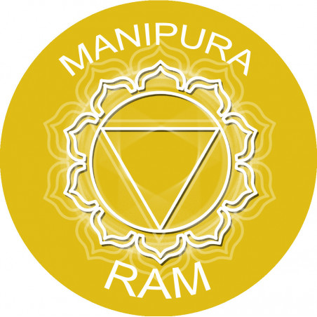 Sticker / autocollant : chakra RAM MANIPURA - 10cm
