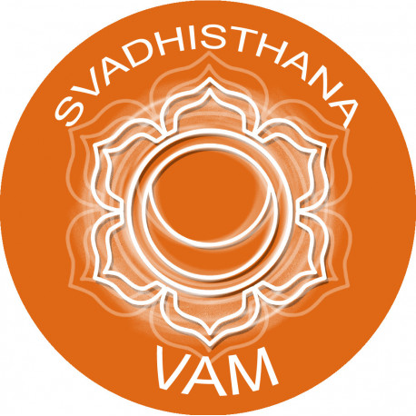 chakra VAM SVADHISTHANA - 5cm - Sticker/autocollant