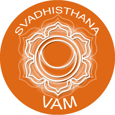 Sticker / autocollant : chakra VAM SVADHISTHANA - 5cm