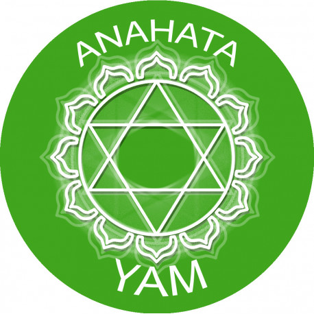 chakra YAM ANAHATA - 5cm - Sticker/autocollant