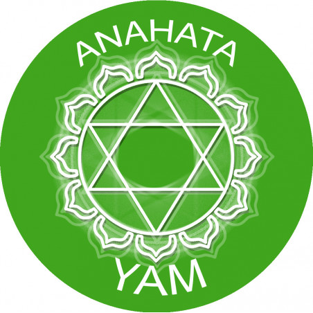 Sticker / autocollant : chakra YAM ANAHATA - 5cm