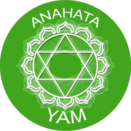 chakra YAM ANAHATA - 10cm - Sticker/autocollant